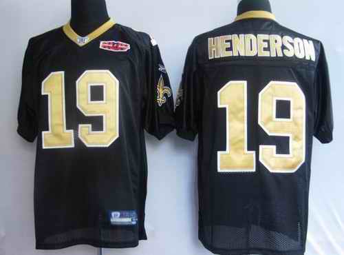 Saints 19 Henderson black jerseys