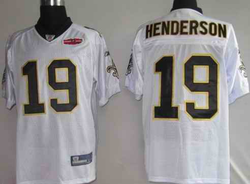 Saints 19 Henderson white Jerseys