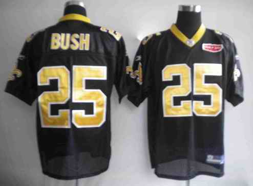 Saints 25 Reggie Bush black Jerseys