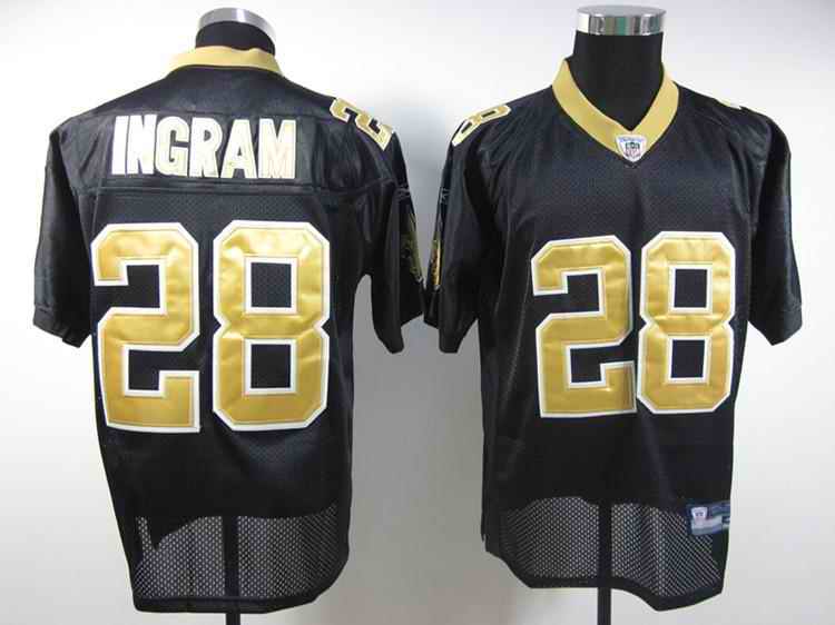 Saints 28 Ingram black Jerseys