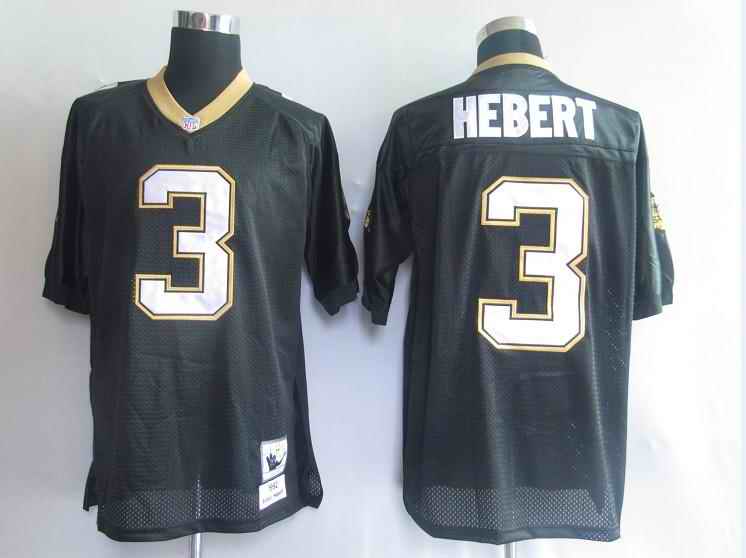 Saints 3 Hebert black Jerseys