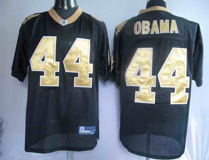 Saints 44 Obama black Jerseys