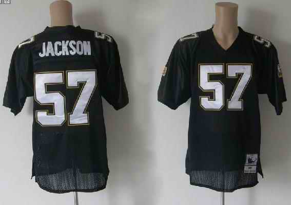 Saints 57 Jackson black m&n Jerseys