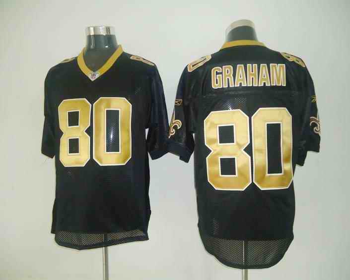 Saints 80 Graham black Jerseys