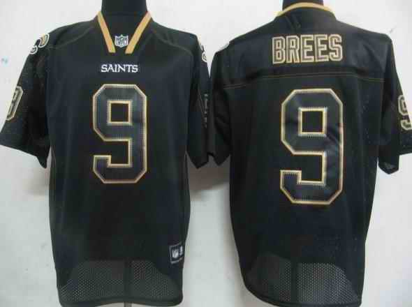 Saints 9 Brees black field shadow Jerseys
