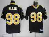 Saints 98 Sedrick Ellis black Jerseys