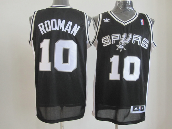 San Antonio Spurs 10 RODMAN black New Jerseys