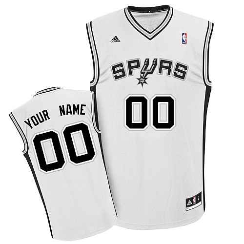 San Antonio Spurs New Custom white adidas Home Jersey - Click Image to Close