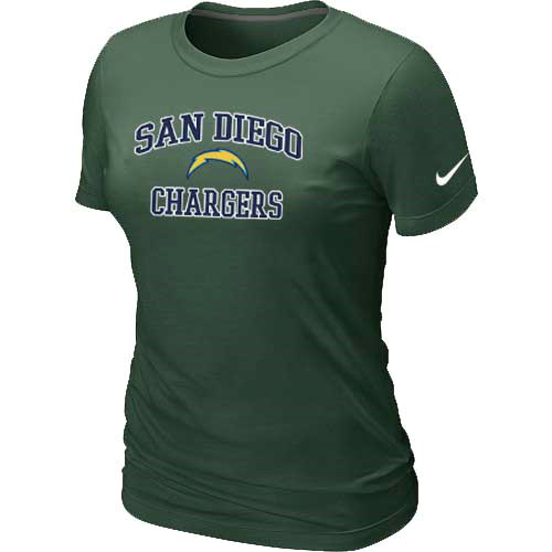 San Diego Charger Women's Heart & Soul D.Green T-Shirt