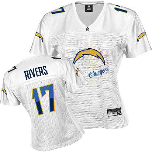 San Diego Chargers 17 RIVERS white Womens Jerseys