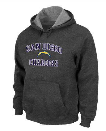 San Diego Chargers Heart & Soul Pullover Hoodie D.Grey