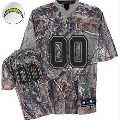 San Diego Chargers Men Customized camo Jersey