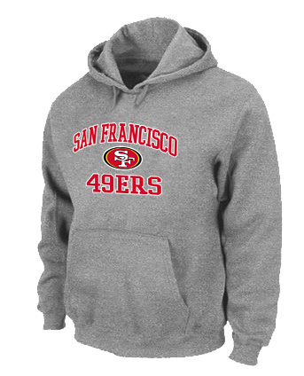 San Francisco 49ers Heart & Soul Pullover Hoodie Grey