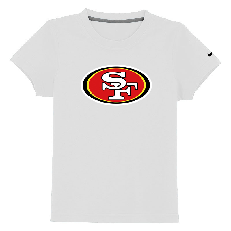 San Francisco 49ers Sideline Legend Authentic Logo Youth T-Shirt White - Click Image to Close