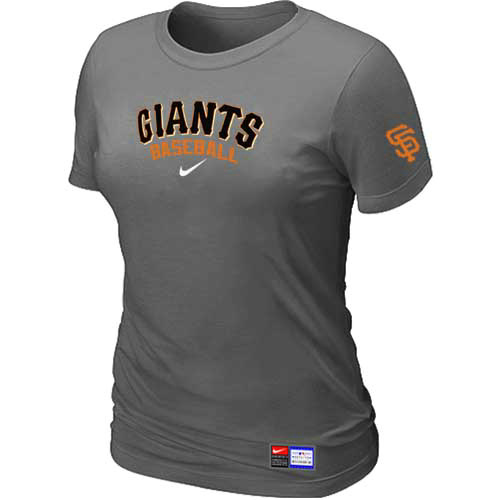 San Francisco Giants Nike Women's D.Grey Short Sleeve Practice T-Shirt