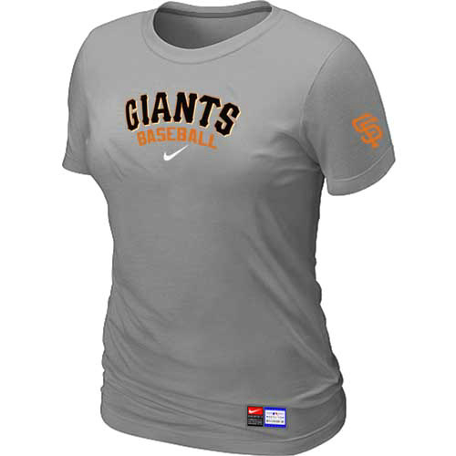 San Francisco Giants Nike Women's L.Grey Short Sleeve Practice T-Shirt
