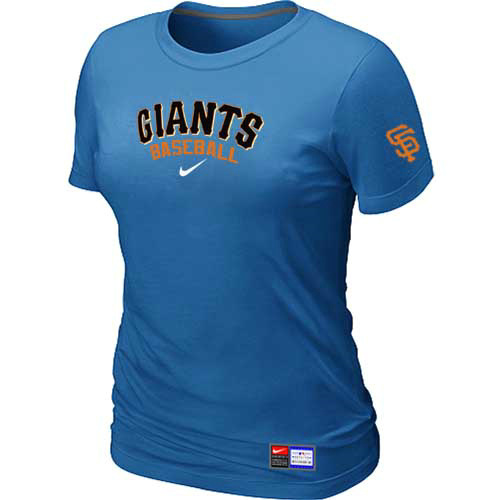 San Francisco Giants Nike Women's L.blue Short Sleeve Practice T-Shirt