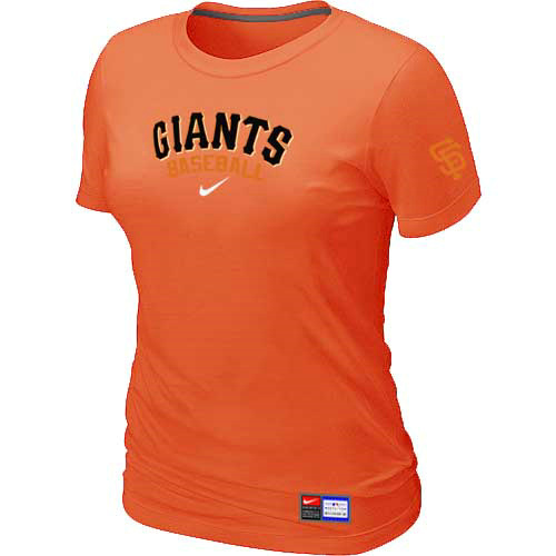 San Francisco Giants Nike Women's Orange Short Sleeve Practice T-Shirt