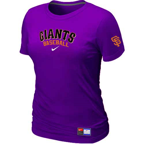 San Francisco Giants Nike Women's Purple Short Sleeve Practice T-Shirt