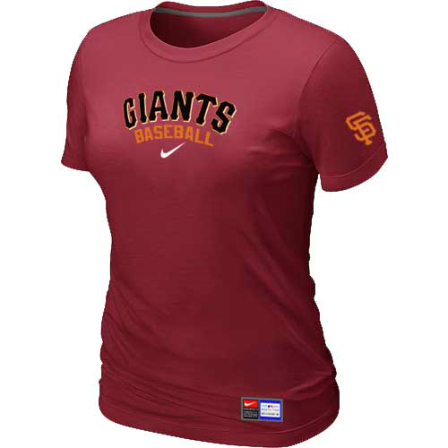 San Francisco Giants Nike Women's Red Short Sleeve Practice T-Shirt
