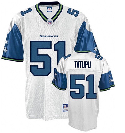 Seahawks 51 Lofa Tatupu white Jerseys