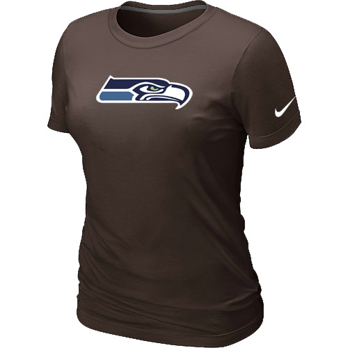 Seattle Seahawks Brown Women's Logo T-Shirt