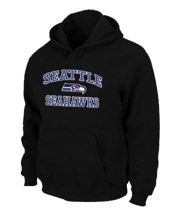 Seattle Seahawks Heart & Soul Pullover Hoodie Black - Click Image to Close
