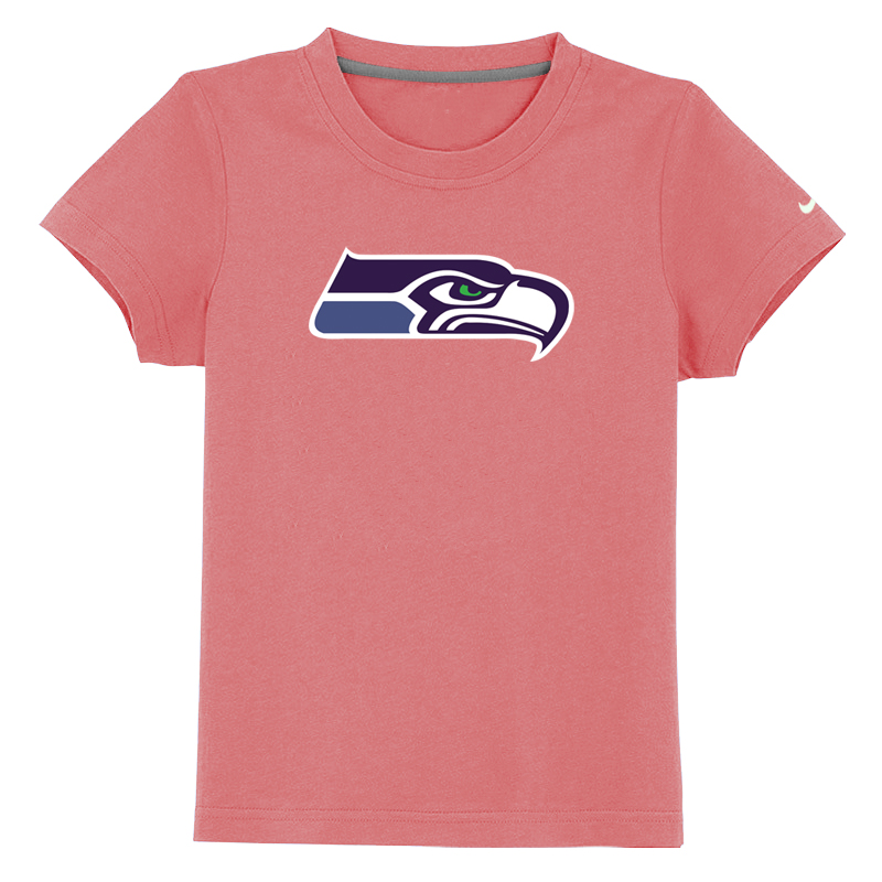 Seattle Seahawks Sideline Legend Authentic Logo Youth T-Shirt Pink