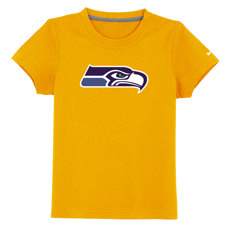 Seattle Seahawks Sideline Legend Authentic Logo Youth T-Shirt Yellow