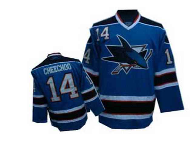 Sharks 14 Cheechoo Blue Jerseys Sharks 14 Cheechoo Blue Jerseys