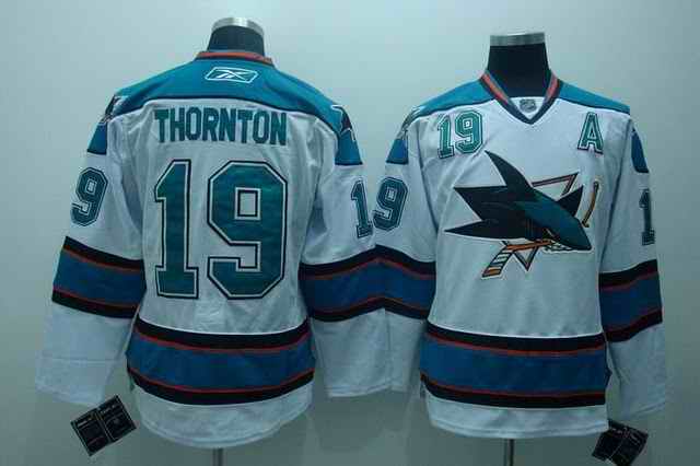 Sharks 19 Thornton White Jerseys Sharks 19 Thornton White Jerseys