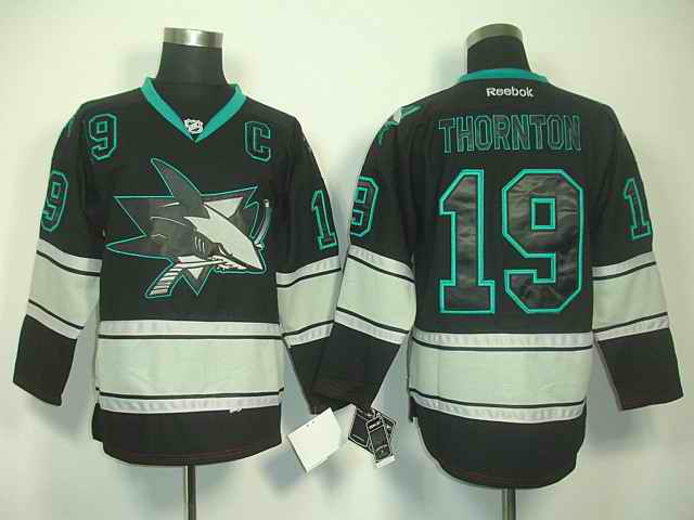 Sharks 19 Thornton black ice jerseys