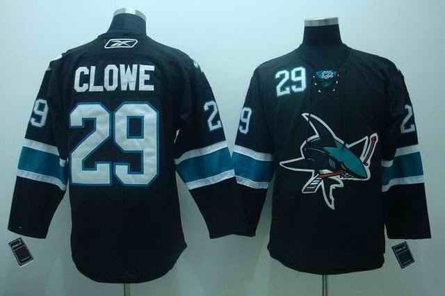 Sharks 29 Clowe Black Jerseys
