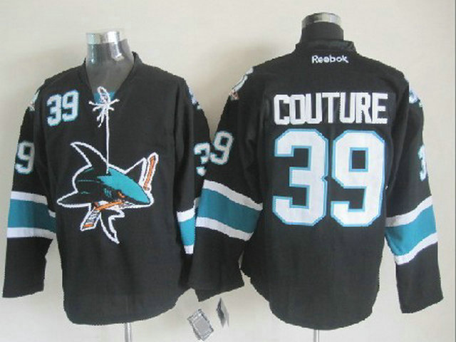 Sharks 39 Couture Black Jerseys