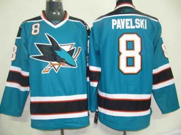 Sharks 8 Pavelski Blue Jerseys