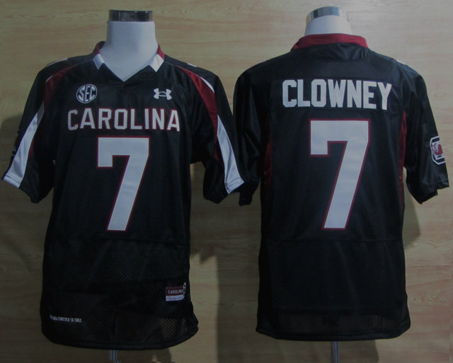South Carolina Gamecocks 7 CLOWNEY Black Jerseys