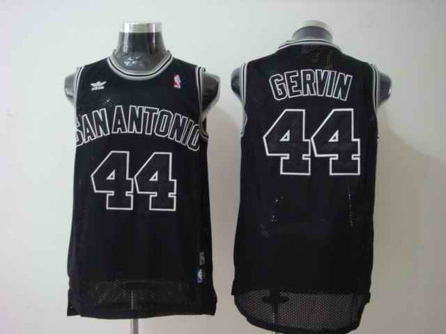 Spurs 44 Gervin black jerseys