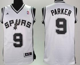 Spurs 9 Tony Parker White Youth Jersey - Click Image to Close