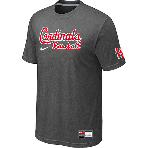 St. Louis Cardinals D.Grey Nike Short Sleeve Practice T-Shirt - Click Image to Close