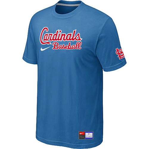 St. Louis Cardinals light Blue Nike Short Sleeve Practice T-Shirt - Click Image to Close
