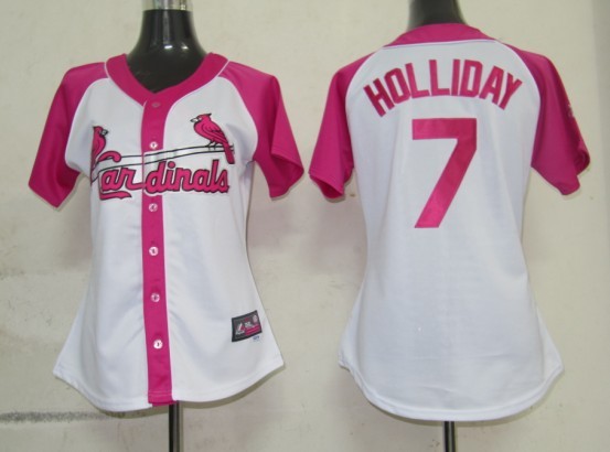 Cardinals 7 Holliday Women Pink Splash Fashion Jersey