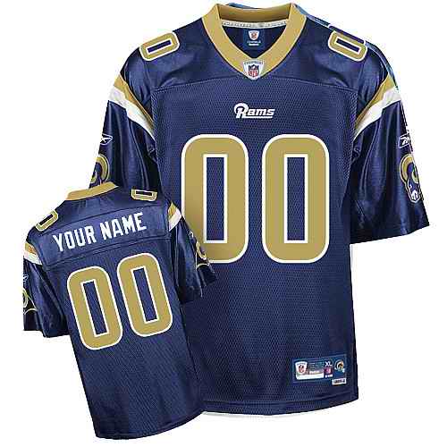 St.Louis Rams Customized blue Jersey - Click Image to Close