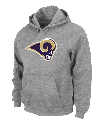 St.Louis Rams Logo Pullover Hoodie Grey