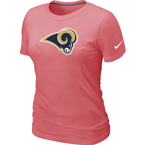 St.Louis Rams Pink Women's Logo T-Shirt
