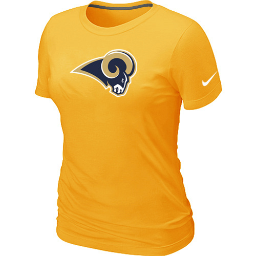 St.Louis Rams Yellow Women's Logo T-Shirt