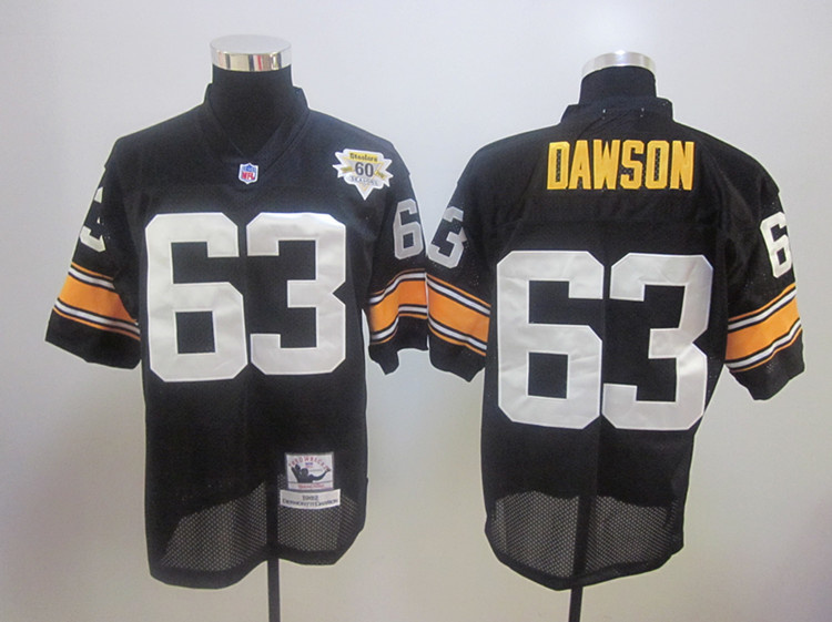 Steelers 63 Dawson1982 Throwback Black Jerseys