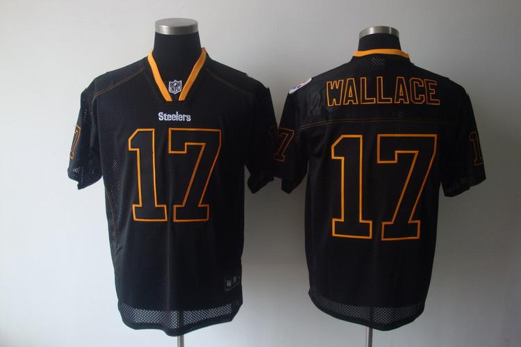 Steelers 17 Wallace black field shadow Jerseys