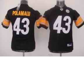 Steelers 43 Polamalu black kids Jerseys