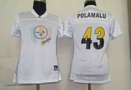 Steelers 43 Popamalu white 2011 fem fan women Jerseys
