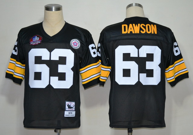 Steelers 63 Dawson Black M&N Hall of Fame 2012 Jerseys